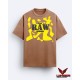 yellow Camo Raw Drop Shoulder T-Shirt